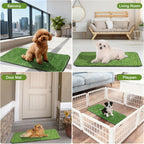 Cleaning process of reusable pet turf with water