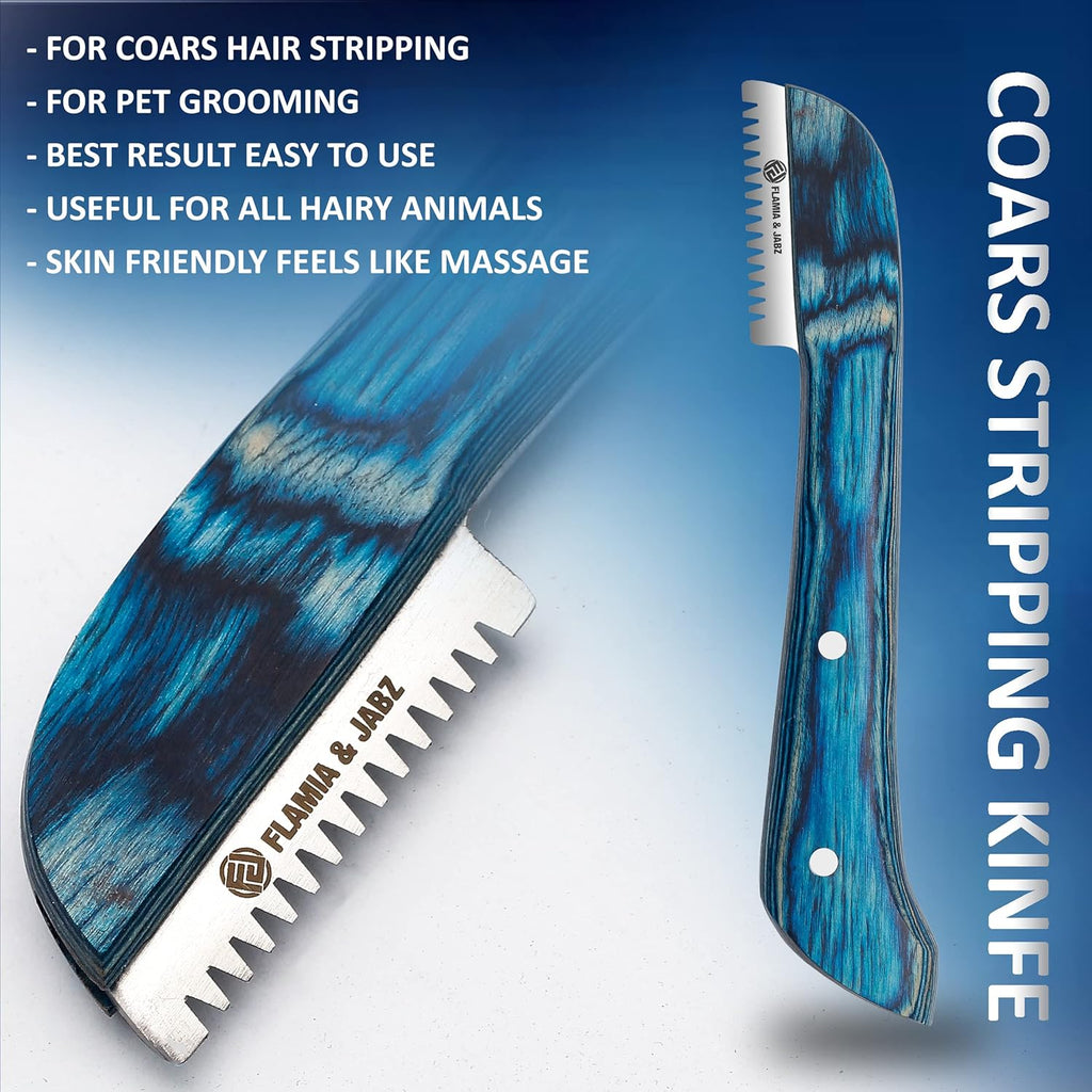 Fine and Extra Fine blades included in the premium six piece pet stripping kit