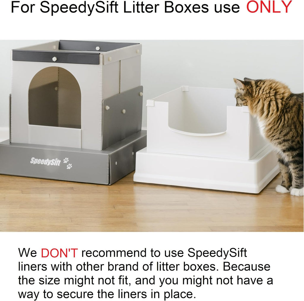 SpeedySift 35 inches by 31 inches litter box refill packs layout