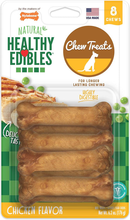 Nylabone Healthy Edibles Natural Chews, Long Lasting Dog Bones, Healthy Dog Treats, Bacon Flavor, X-Small (8 Count) - Image 12