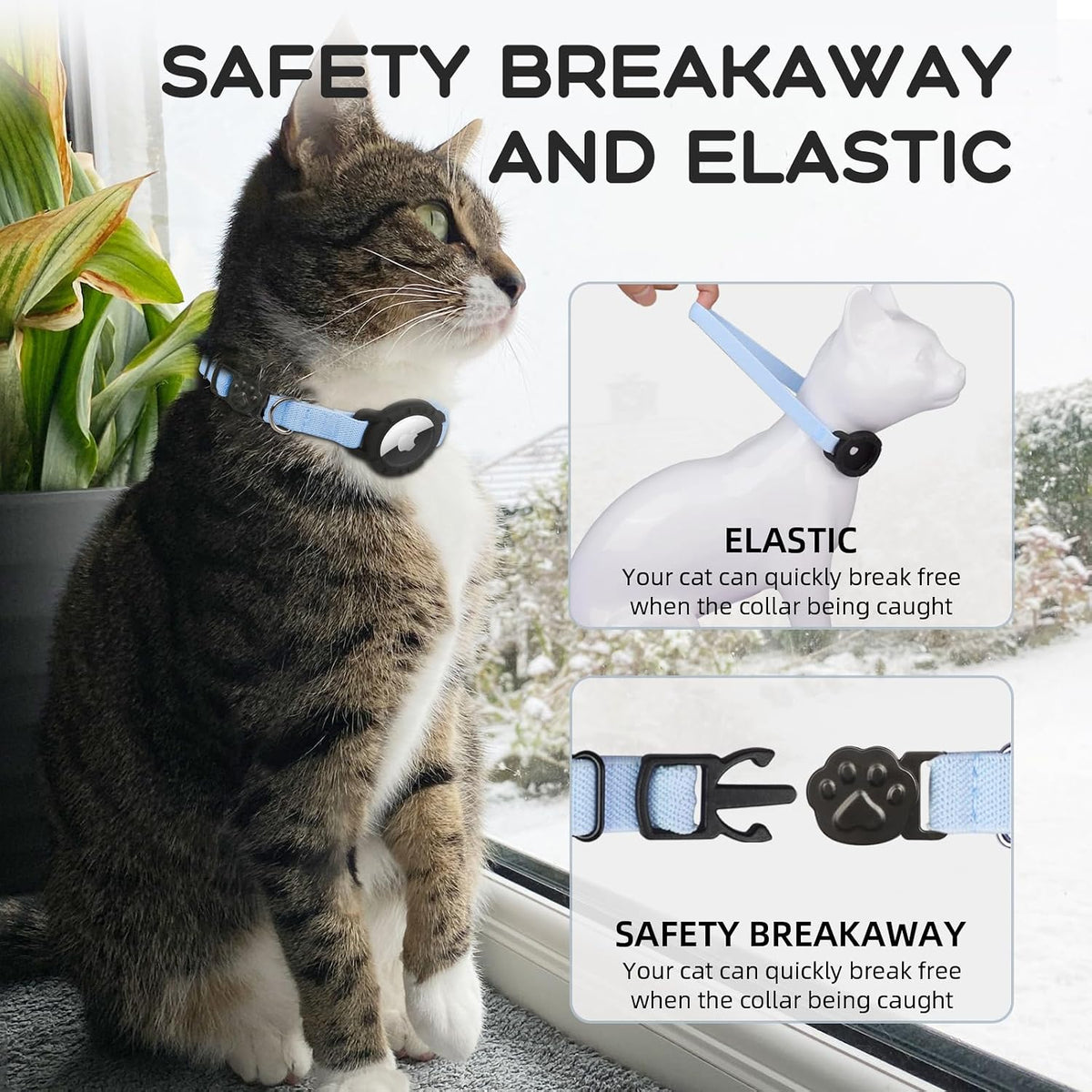 Sucegi cat collar breakaway safety clasp detail