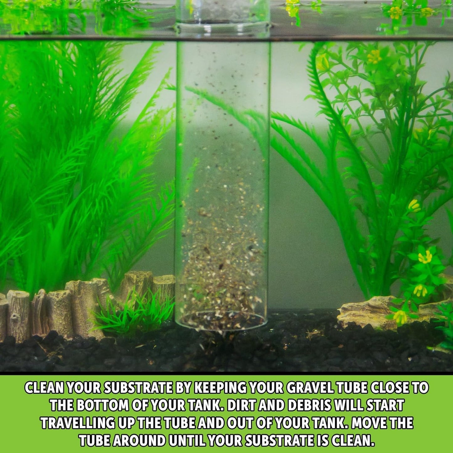 The complete Python twenty five foot gravel vacuum kit highlighting all included installation adapters.