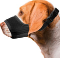 Seyezo soft breathable black dog muzzle front view