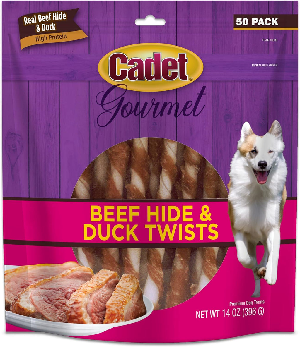 Cadet Gourmet 5-Inch Beef Hide Twist Chew Sticks, Long-Lasting and Natural Rawhide Chews for Dogs, Inspected & Tested in USA, Chicken Flavor, 50 Count - Image 14
