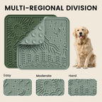 OHMO Lick Mat for Dogs and Cats Large(2 Pack) Nature Design Easy to Clean Pet Slow Feeder with Suction Cups, for Anxiety Relief and Boredom Reduction(Olive+Sage Green) - Image 4