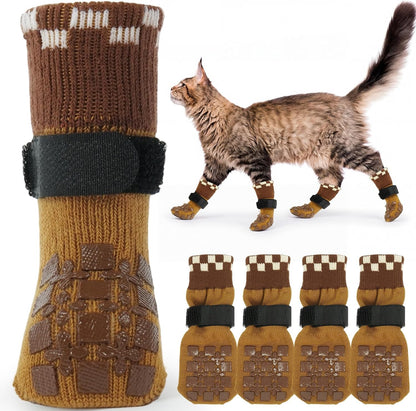 ROZKITCH 2 Pairs Cat Sock for Injured Paws, Breathable Socks for Cats Stop Scratching Pet Paw Protectors for Injured Paws Protective Anti-Slip Grip Socks Foot Protector Kitten Blue 2XS - Image 12