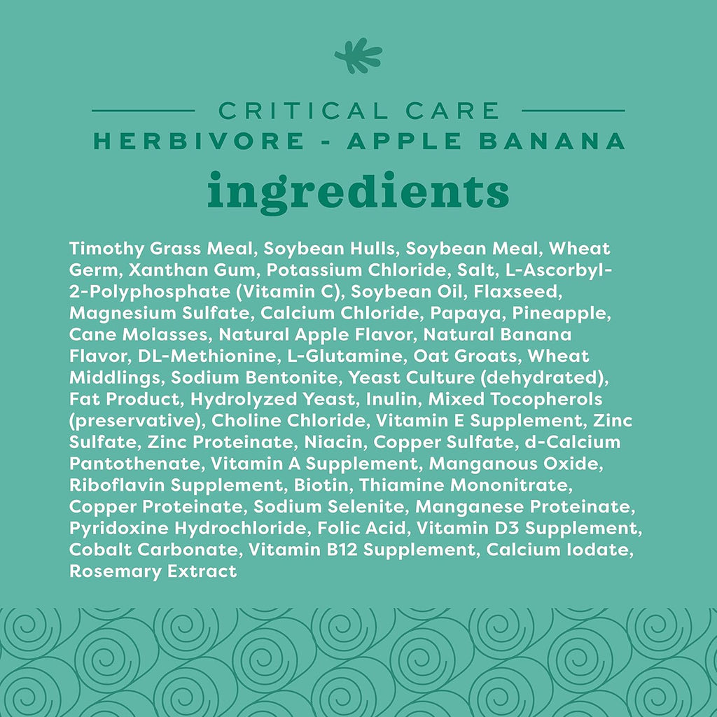 Close up of apple and banana flavor pet supplement powder texture