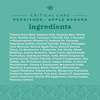 Close up of apple and banana flavor pet supplement powder texture