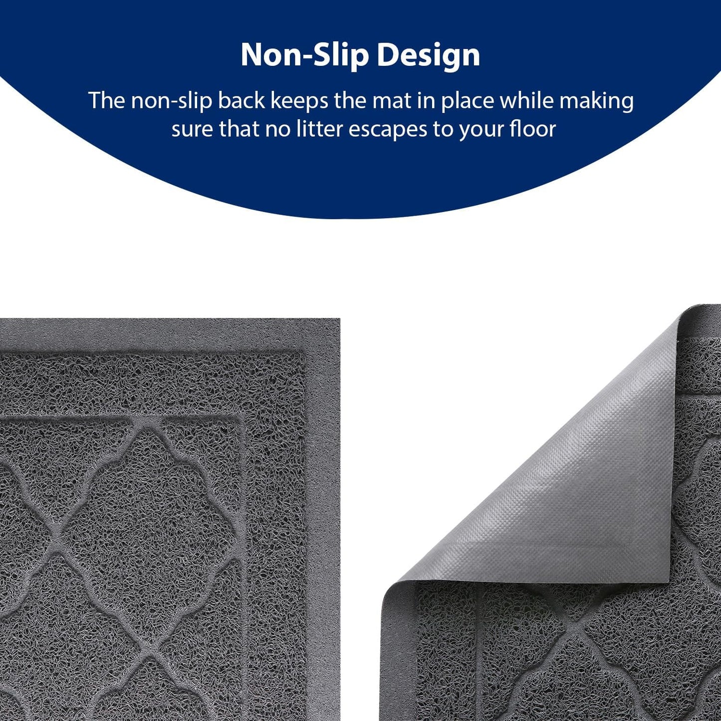 WePet Urine Resistant Cat Mat showing the non slip protective back layer