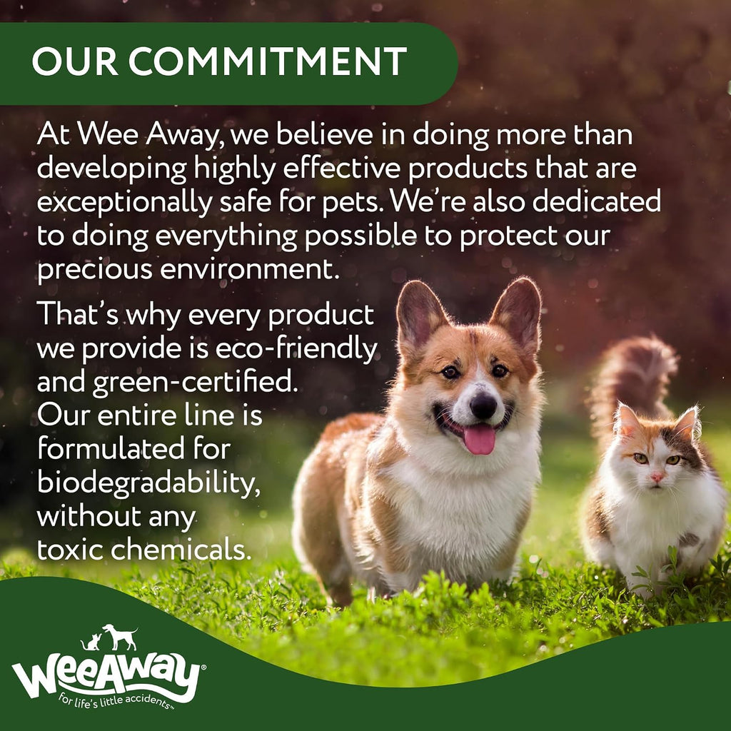 Wee Away X2 non toxic pet stain remover bottle back label ingredients