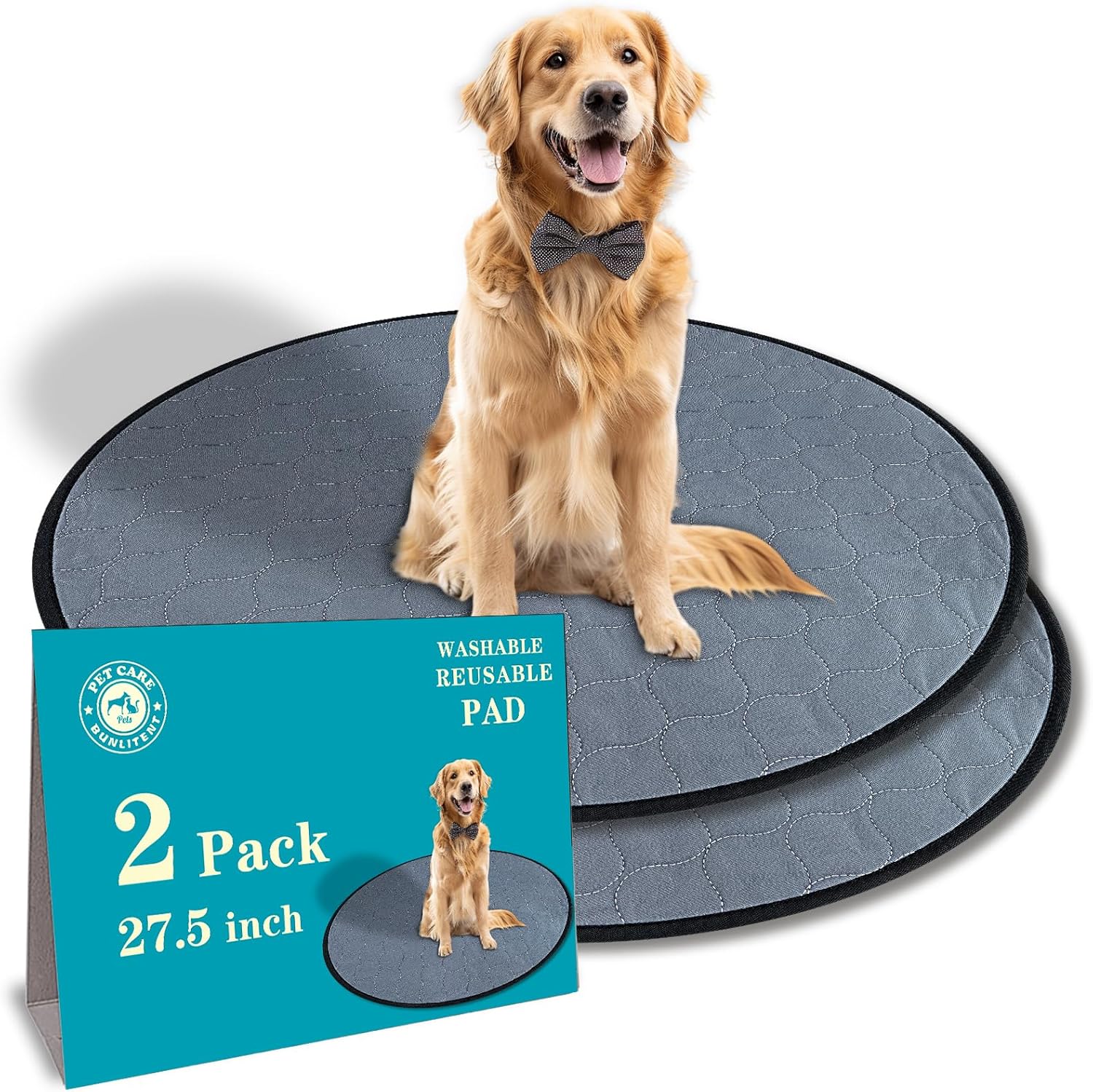 Bunlitent Washable Pee Pads for Dogs 72x72, 2 Pack, Extra Large Reusable Puppy Pads, Dog Training Pads with Quick Dry, Large Anti-Slip Dog Pee Pads, Whelping Pads, Potty Pad - Image 14