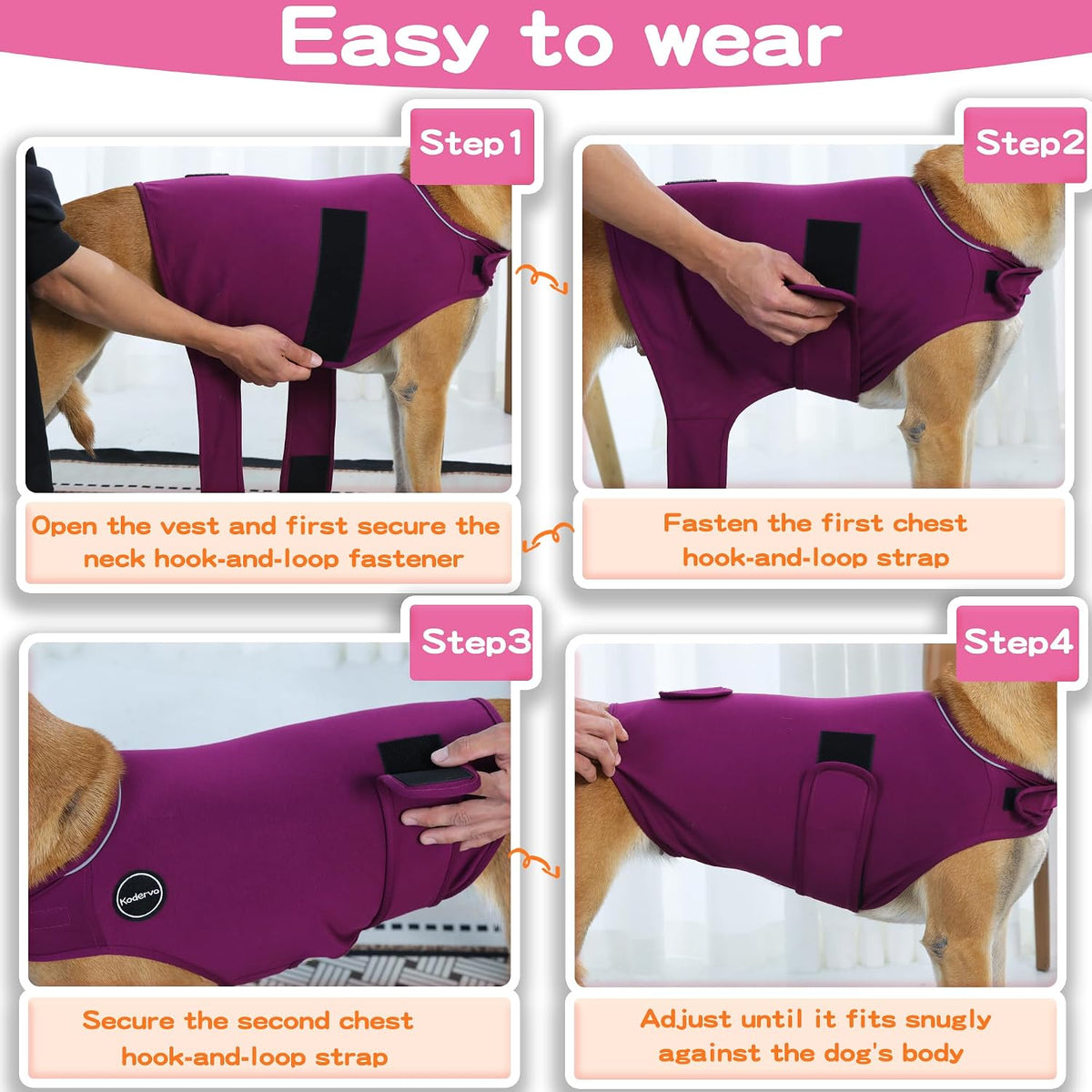Top view of dog anxiety wrap fully opened