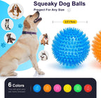 Six colored spiky dog balls for teething