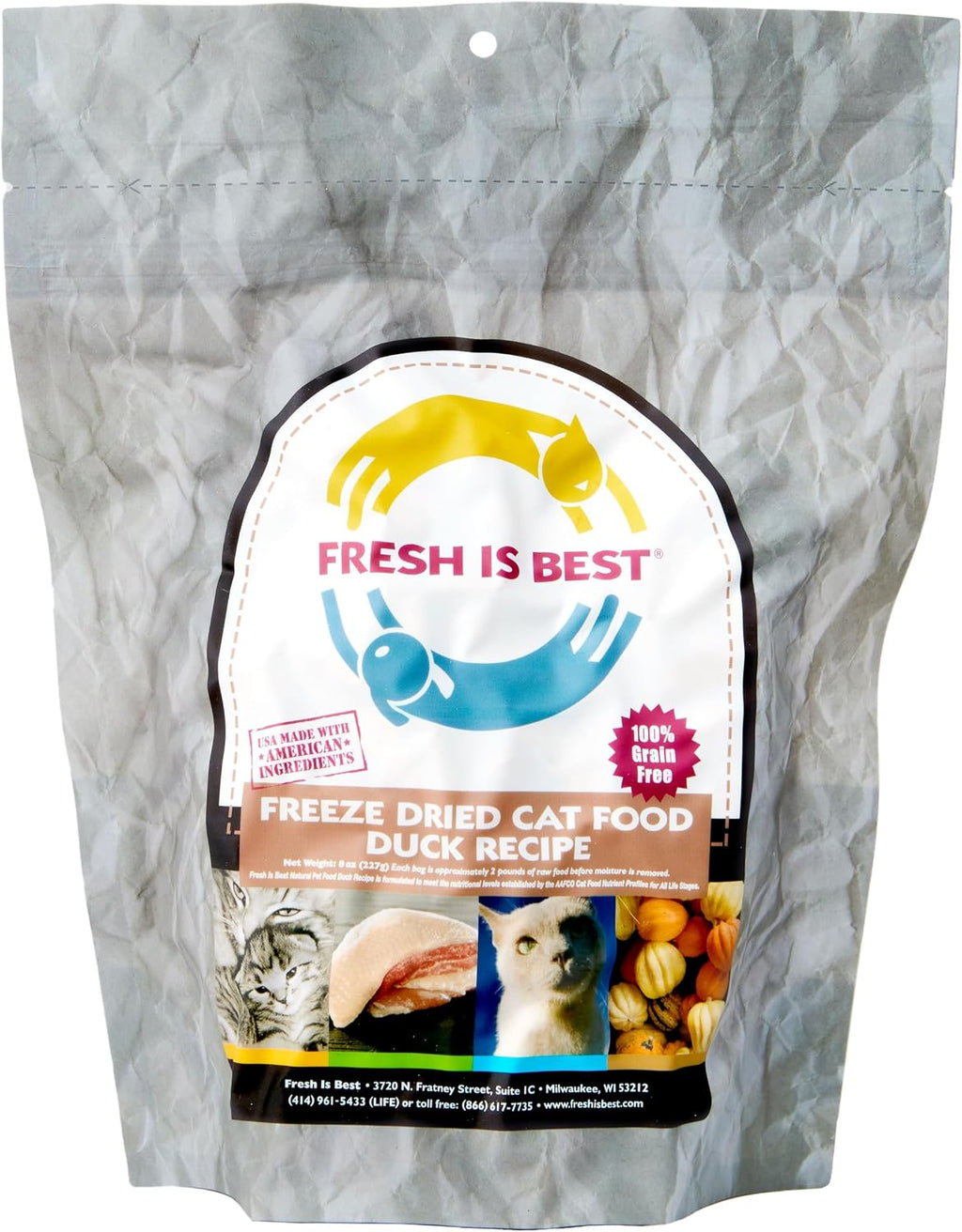 Fresh Is Best Chicken Freeze Dried Cat Food - Raw Cat Food for Kittens & Adult Felines - High-Protein Freeze Dried Raw Chicken in Resealable Zipper Bag - Made in the USA - 8 oz - Image 11