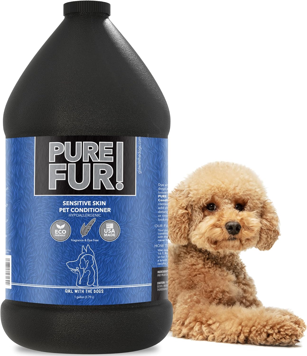 Premium USA made omega enriched pet coat conditioner bottle base.