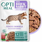 Optimeal Wet Cat Food Variety Pack - Grain Free Tender Morsels, High Protein Premium Nutrition Made with Natural European Ingredients in Savory Gravy, Adult Cat Food Wet Pouches 3oz Pouch (Pack of 12) - Image 12