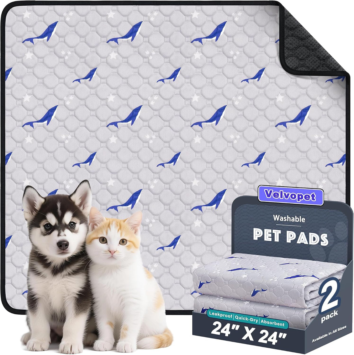 Washable Pee Pads for Dogs, 2 Pack Puppy Pads, Super Absorbent & Leakproof with Anti-Slip Bottom for Dog Training, Crates, Car, Pet Pee Pads, and Furniture Protection,18"x24" - Image 11