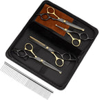 Dog Grooming Scissors Kit, Fcysy Professional Pet Shears for Cats at Home, Dog Grooming Tools with Curved & Straight Blades Scissors Thinning Shears Pet Supply Set - Image 9