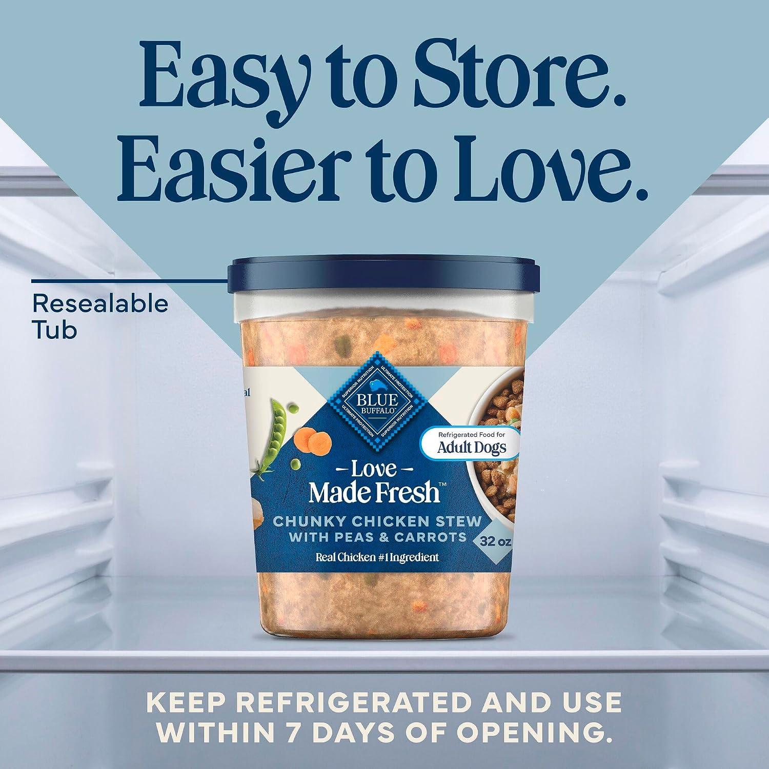 Top view of Blue Buffalo Love Made Fresh tub