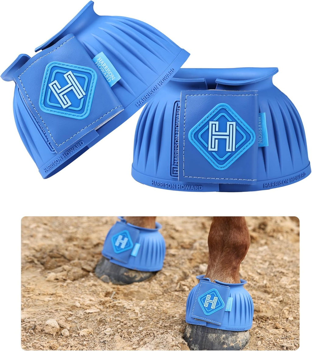 Harrison Howard Large size turquoise rubber boots for performance horses