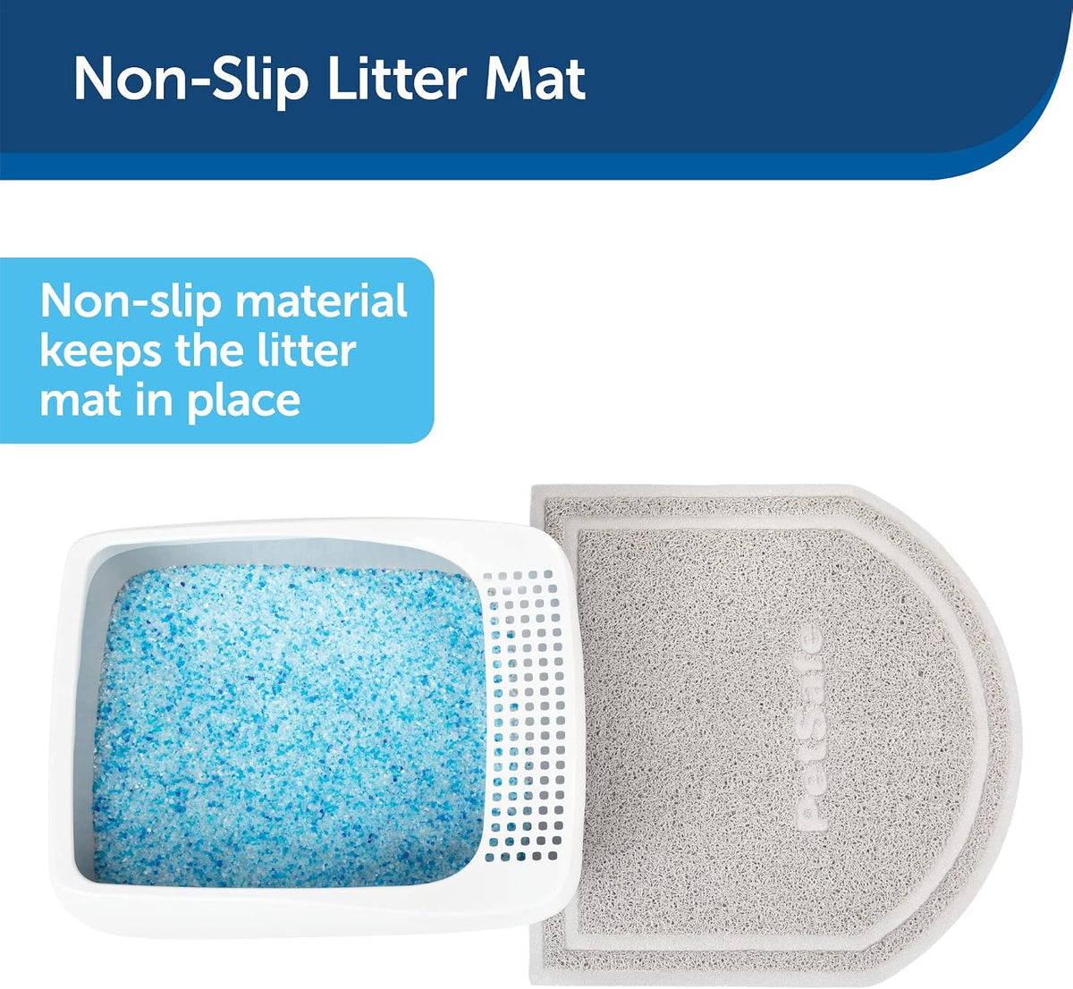 PetSafe BPA free mesh litter mat showing flexibility and material