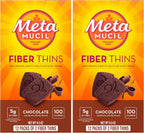 Metamucil, Fiber Thins, Daily Psyllium Husk Fiber Supplement, Supports Digestive Health and Satisfies Hunger, Chocolate Flavor, 48 Total Servings (4 Packs of 12) - Image 10