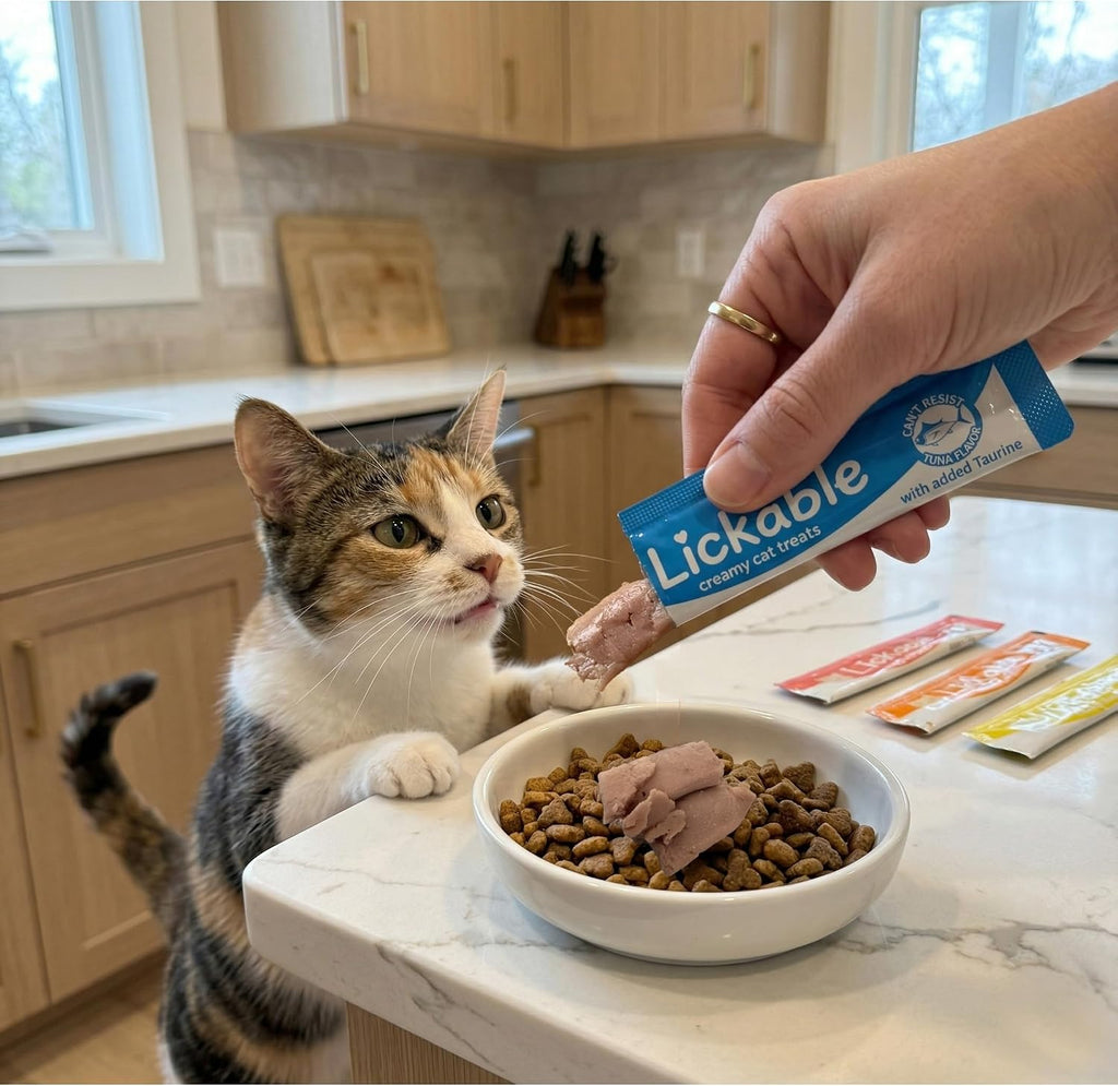 Fieldcrest Farms Lickable Cat Treats, 50 Count Variety Pack | Chicken, Tuna, Duck, Salmon, Thick & Protein-Rich Squeeze Tubes, With Taurine, Grain Free, 6 Calories Per Tube - Image 14