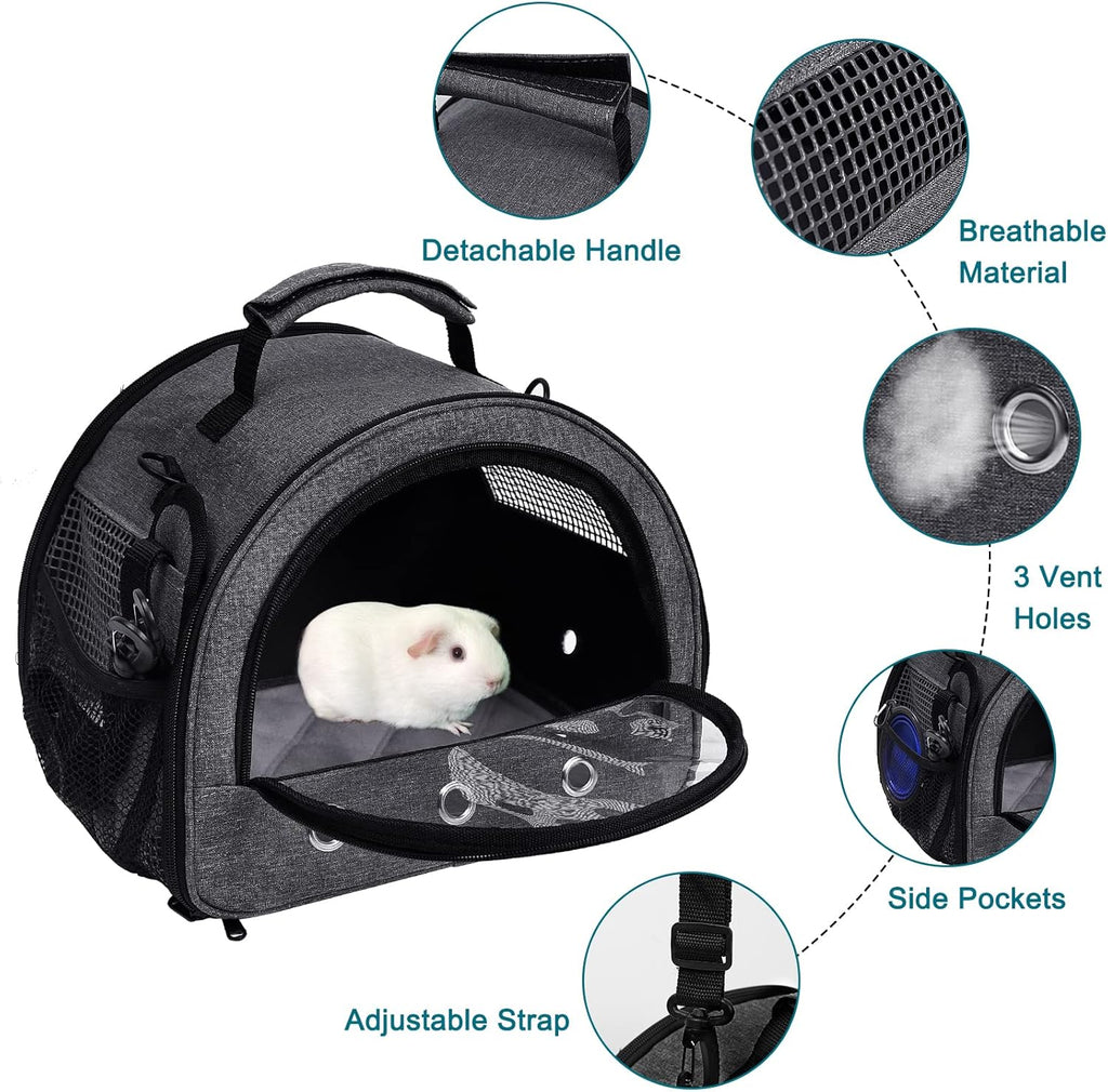 Zhilishu small animal carrier interior showing removable bottom liner