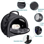 Zhilishu small animal carrier interior showing removable bottom liner