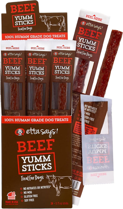 etta says! Yumm Sticks - Real Meat Jerky Dog Jerky Treats - Beef, Chicken, Pork, and Turkey Variety Pack - Human Grade - Made in The USA (12 Count Pack of 1) - Image 15