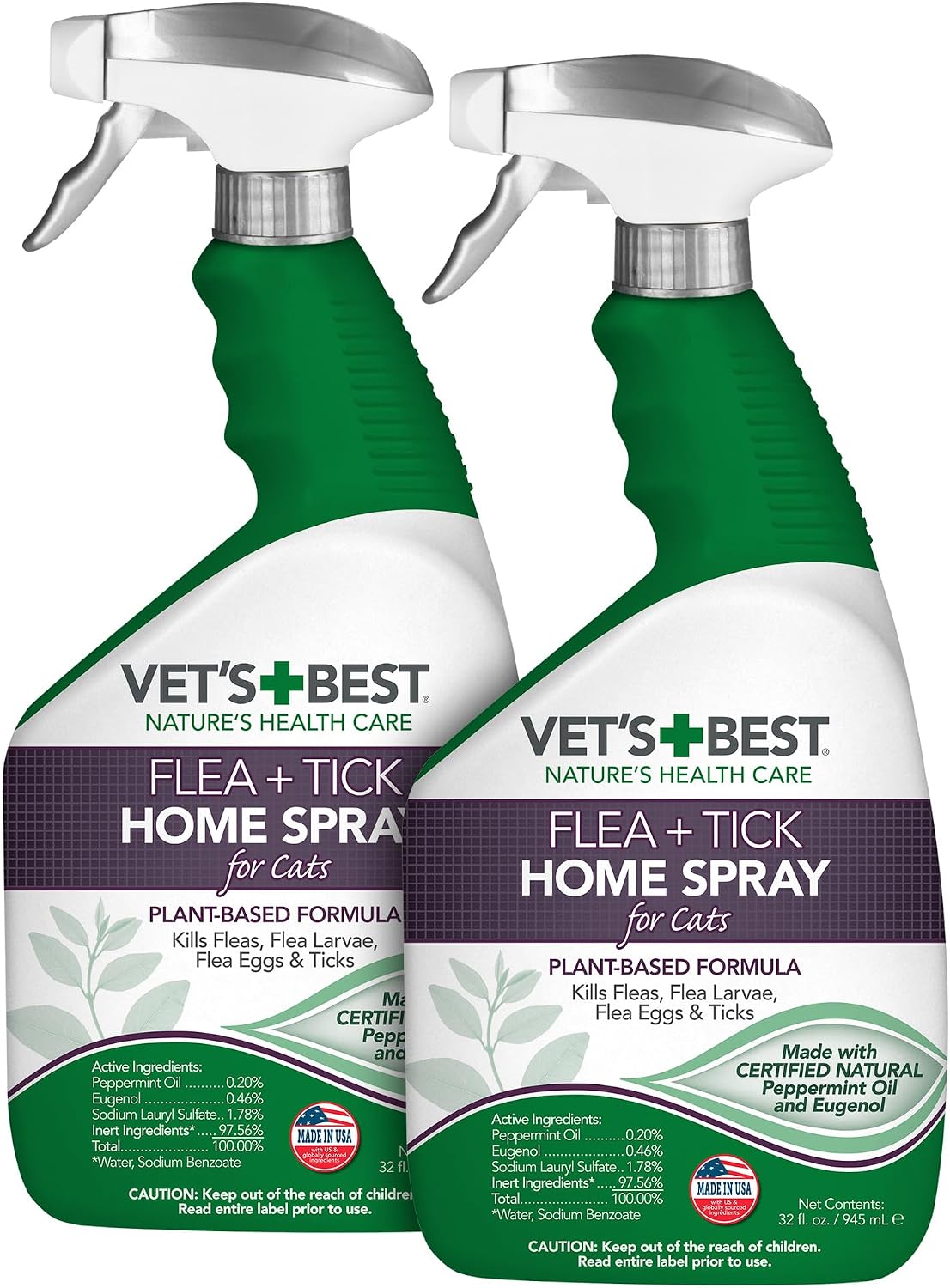 Vet's Best Natural Flea and Tick Home Spray for Cats - Natural Plant-Based Formula with Certified Essential Oils - Indoor Flea Treatment for Home Use - Safe and DEET-Free - 32 oz Bottle - Image 9