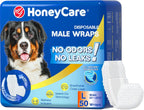 HONEY CARE All-Absorb A26 Male Dog Wrap, 50 Count, Small - Image 14