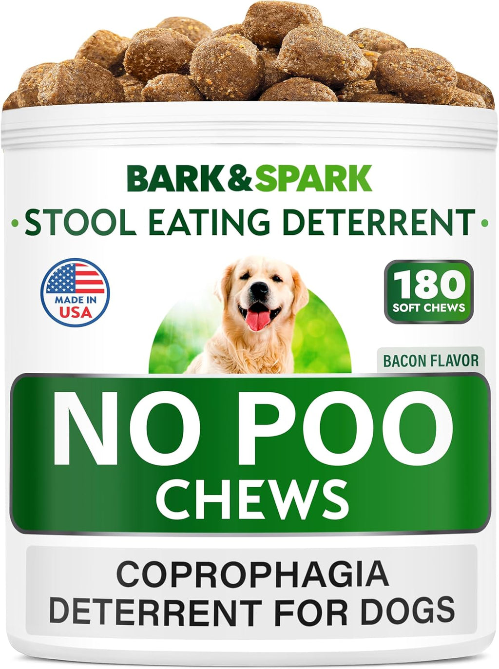 No Poo Chews for Dogs - Coprophagia & Stool Eating Deterrent with Probiotics, Digestive Enzymes & Breath Aid Support - Stop Dog Poop Eating - Made in USA - 120Ct - Image 11