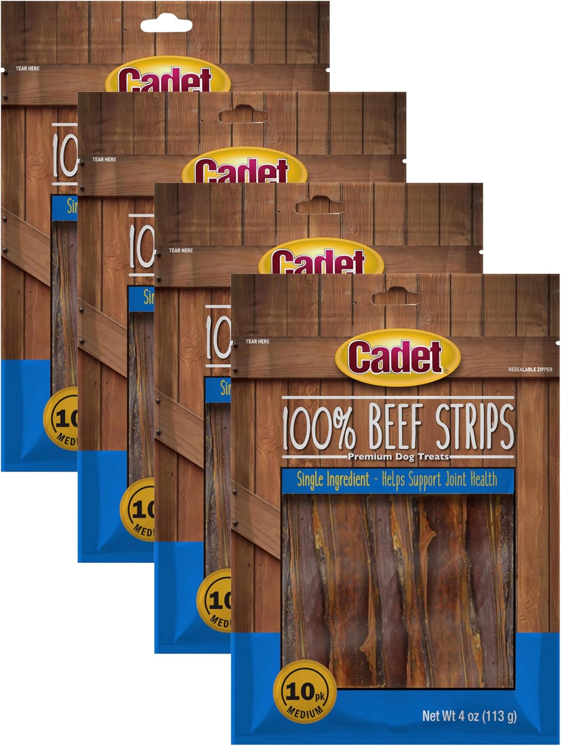 Cadet 100% Beef Strips Dog Treats, Single Ingredient Beef Esophagus Dog Jerky, Healthy High Protein Rawhide Alternative for Small & Large Dogs, 8 Ounce - Image 13