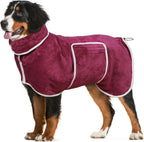 Dog Bathrobe Towel Drying Coat - Super Absorbent Dog Towels Bath Robe for Drying Dogs Large, Soft Adjustable Collar & Belly Strap Fast Drying Coat Pet Dog Cat Bath Robe Towel (Grey, X-Large) - Image 11