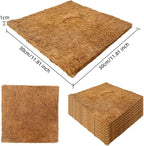 Six pack eco friendly coco coir terrarium liner mats laid out flat showing fibrous texture