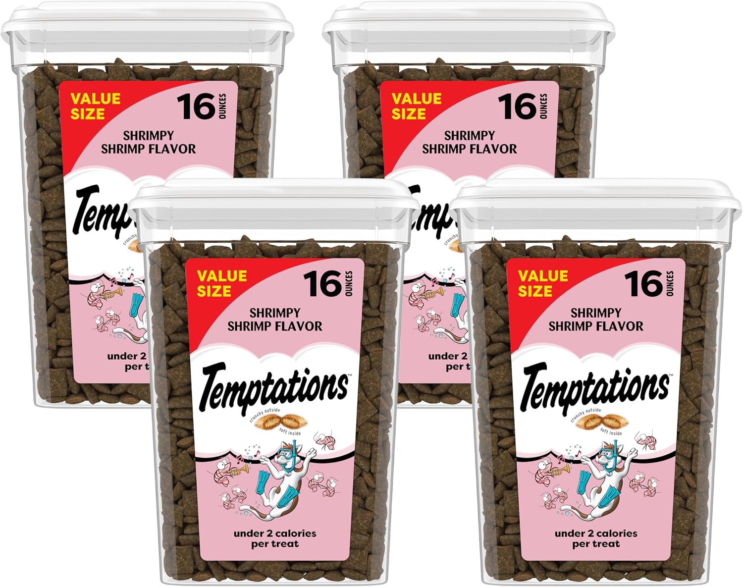 Temptations Cat Treats, Classic Crunchy and Soft Cat Treats, Shrimpy Shrimp Flavor, 16 oz. Tub - Image 15