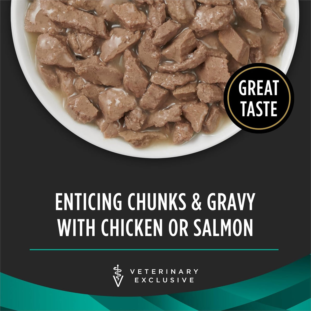 Pro Plan Veterinary Diets EN Gastroenteric wet cat food cans showing texture of savory selects in sauce.