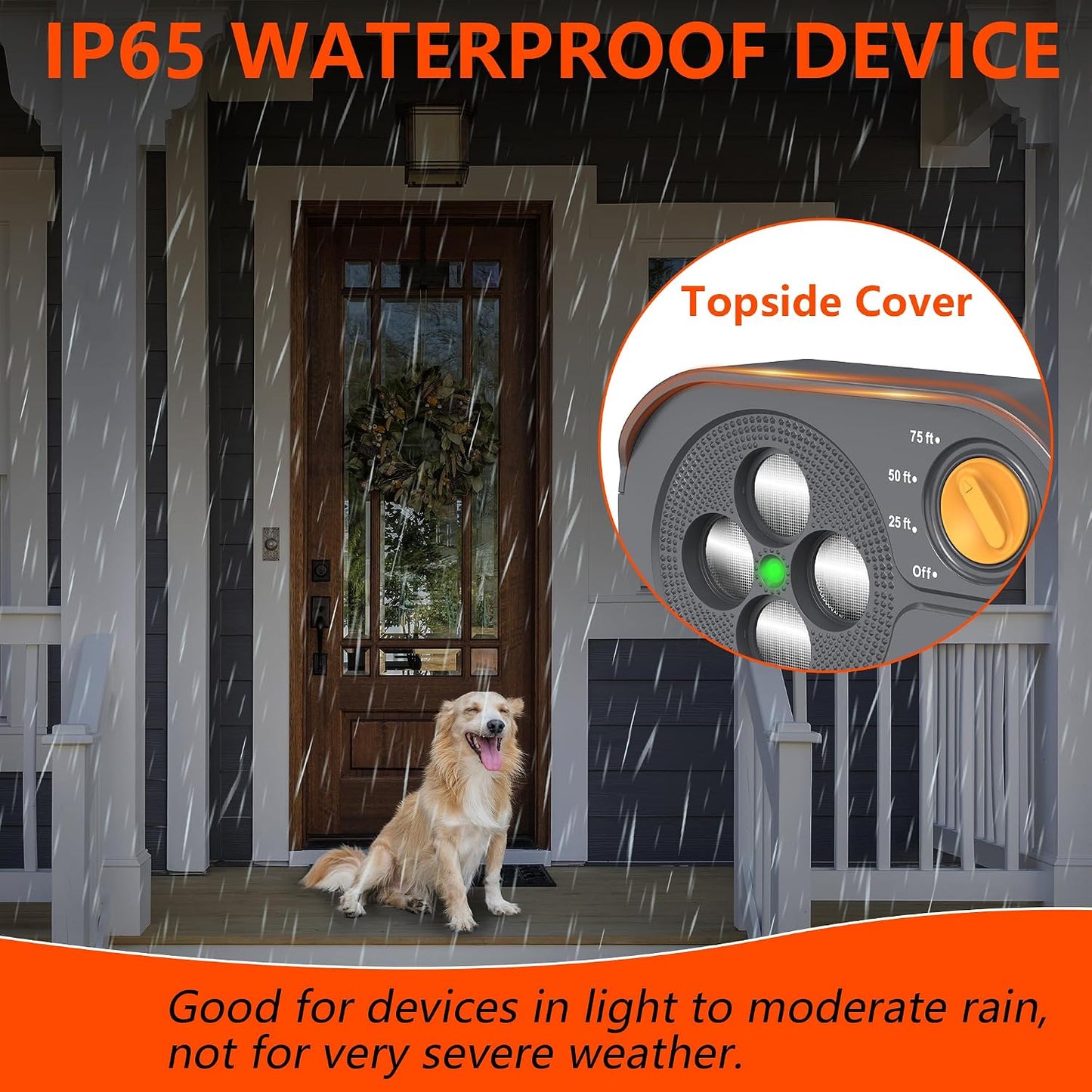 Side profile of rechargeable anti barking box