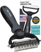 Maxpower Planet Original Pet Grooming Rake - Double-Sided Deshedding Dematting Tool, Undercoat Rake for Dogs & Cats, Extra-Wide Dog Grooming Brush & Deshedder Comb for Long Hair, Reduces Shedding 95% - Image 14
