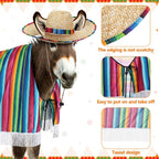 Traditional straw sombrero hat for donkey costume side view