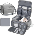 OCKLILY breast pump bag grey front view featuring structured design for mothers