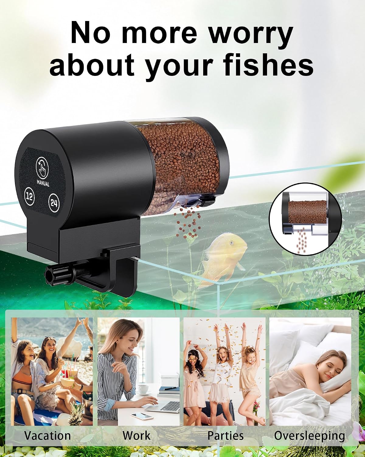 USA imported Royal Claws aquarium food timer for goldfish and betta