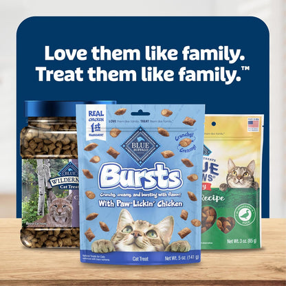 Blue Buffalo Bursts Paw-Lickin' Chicken Crunchy & Creamy Cat Treats, Great for Training, Made with Real Chicken, Natural Cat Treats Enhanced with Vitamins, Minerals & Other Nutrients, 5 oz. - Image 9