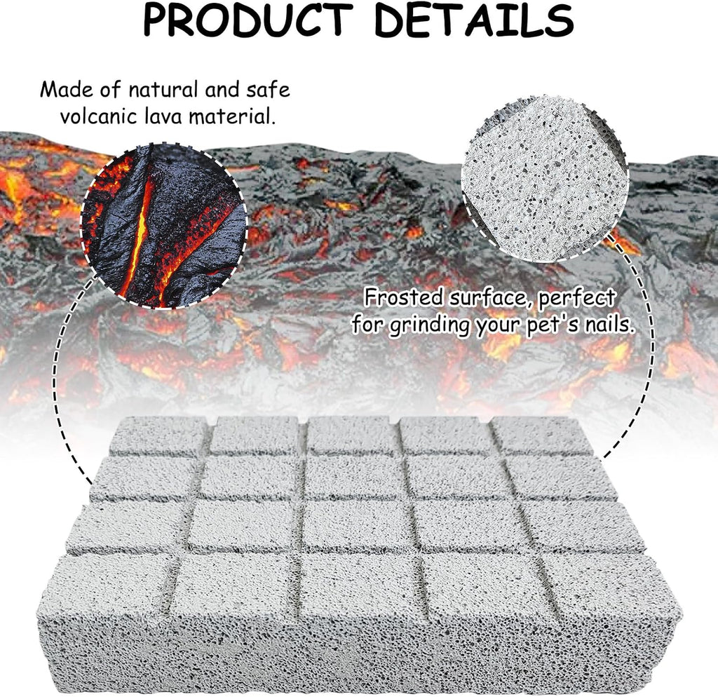Hamiledyi small animal foot pads showing the durable thickness of the unpolished volcanic pumice chew toy.