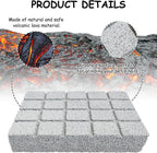 Hamiledyi small animal foot pads showing the durable thickness of the unpolished volcanic pumice chew toy.