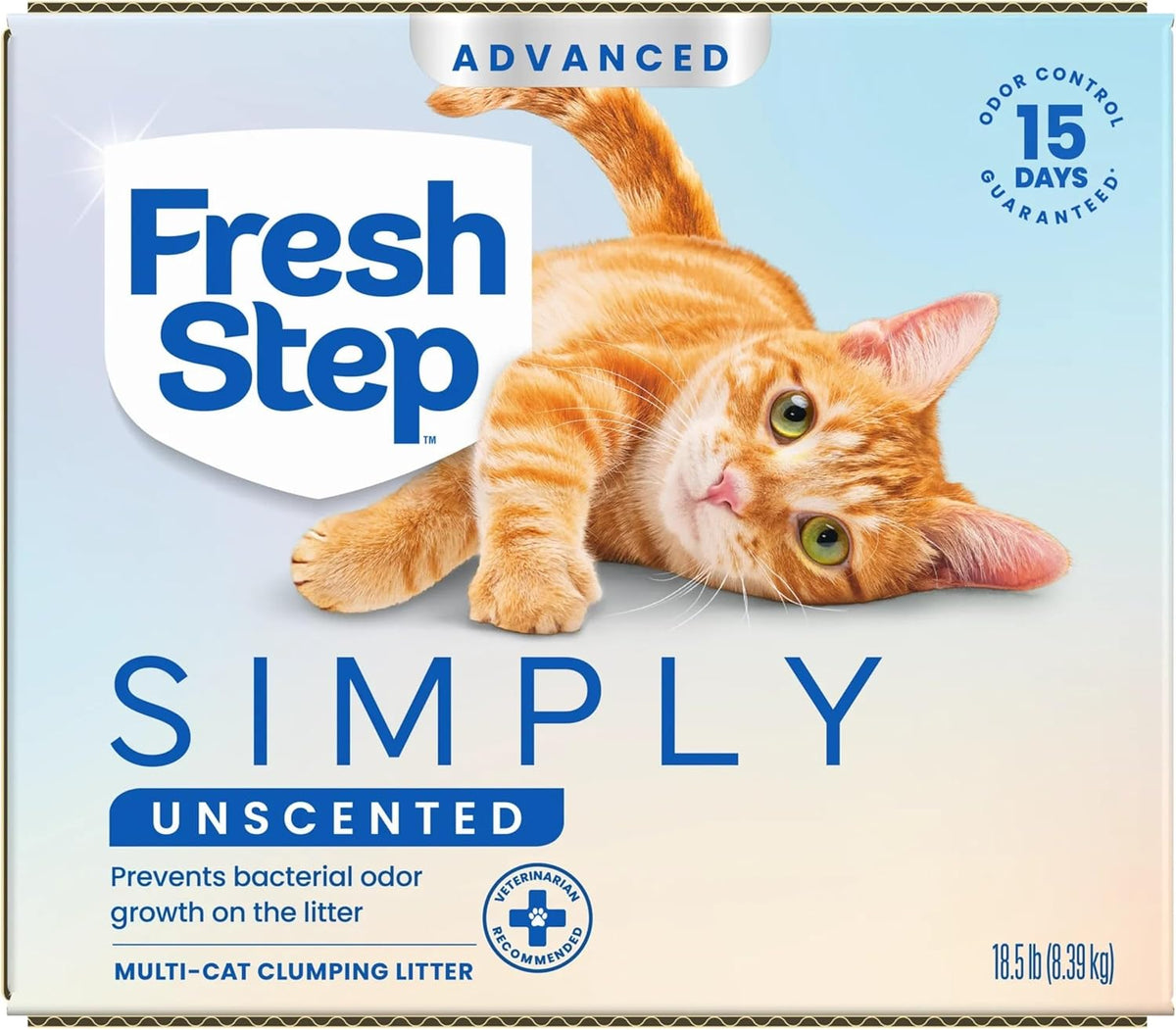 Fresh Step Advanced Simply Unscented Multi Cat Clumping Litter, Formulated With No Added Dyes or Fragrances, Ammonia Block Technology, Low Dust, 18.5 lb. Box - Image 14