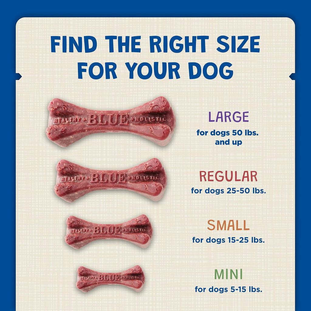 Blue Buffalo dog treats back of bag ingredient list