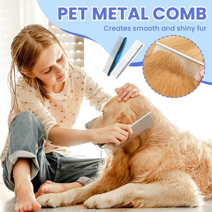 AUSRKI skin friendly pet deshedding tool for long haired dogs