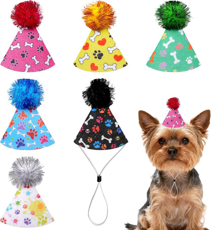 6pcs/Pack Dog Birthday Hat Party Hats Supplies for Small Medium Doggie Puppies Cat Kitten Decorations Grooming Accessories - Image 11